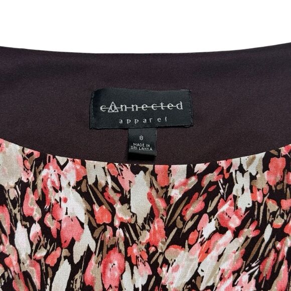 Connected Apparel Sleeveless Ruched Stretch Dress Sz 8 - Picture 10 of 12